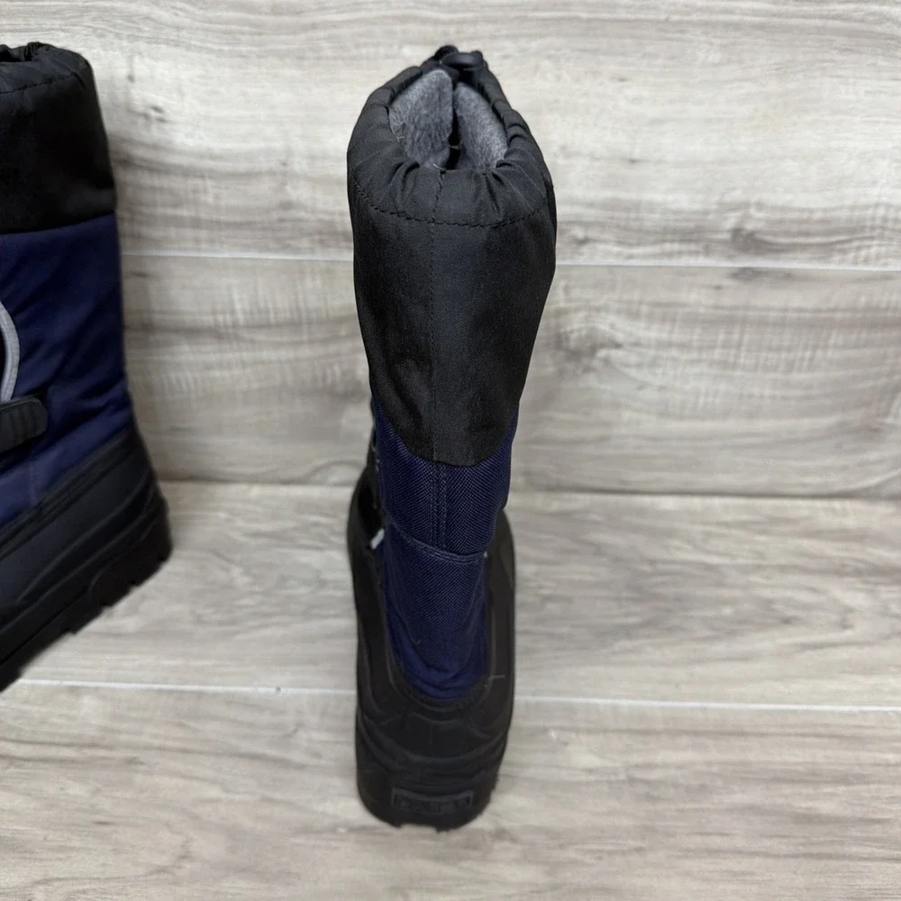 LL Bean Northwoods‎ Snow Boots Boys Youth Size 7 Felt Lined Waterproof Blue